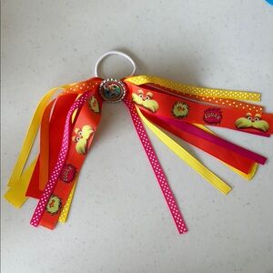 Kids Lorax Hair Ponytail Ribbon - Orange, Yellow, Pink
